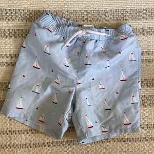 Janie and Jack Layette swim trunks. 12-18 months.